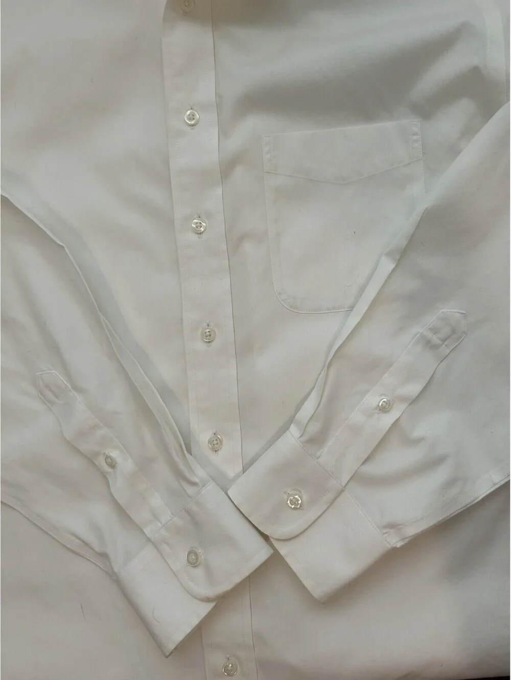 Roundtree & Yorke Gold Label Fitted Non Iron Men's Shirt 16/34 100% Cotton White